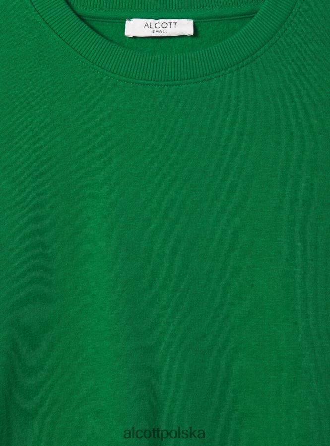 odzież Alcott bawełniana bluza z okrągłym dekoltem bk1 czarny kobiety 2TXFF6435