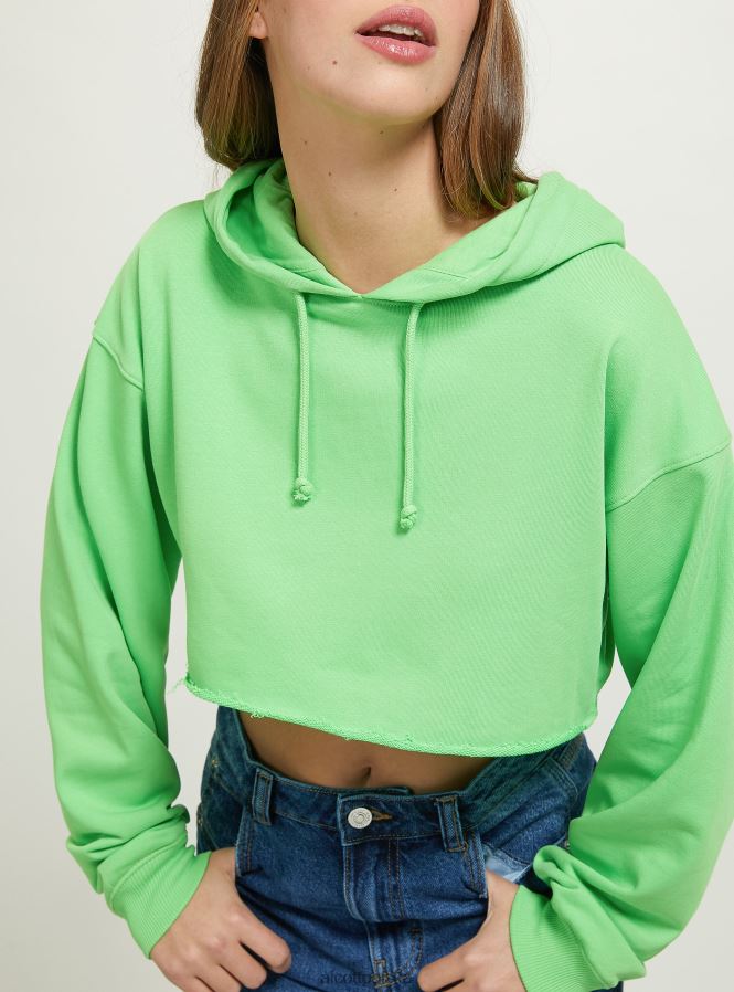 odzież Alcott krótka bluza z kapturem bk1 czarny kobiety 2TXFF6281