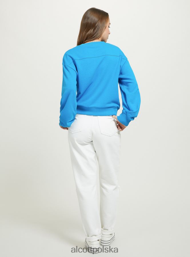 odzież Alcott krótka bluza z nadrukiem napisów bk1 czarny kobiety 2TXFF6119