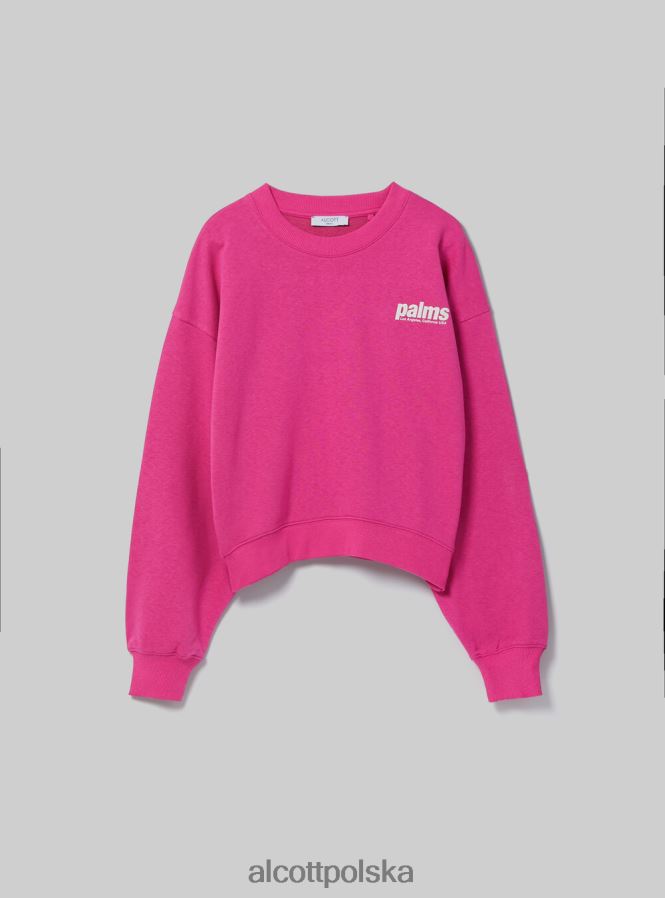 odzież Alcott krótka bluza z nadrukiem napisów bk1 czarny kobiety 2TXFF6356