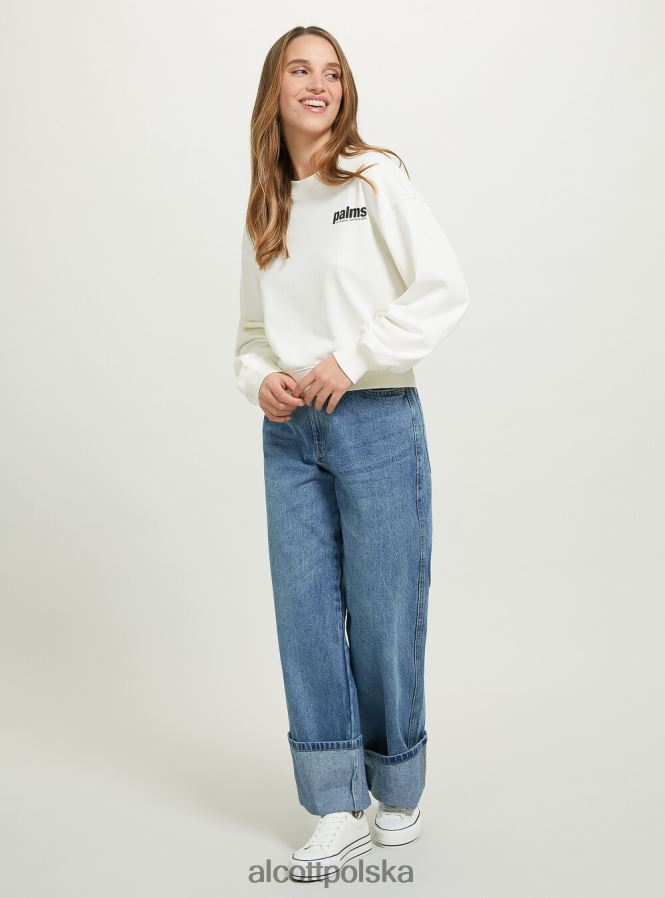 odzież Alcott krótka bluza z nadrukiem napisów bk1 czarny kobiety 2TXFF6485