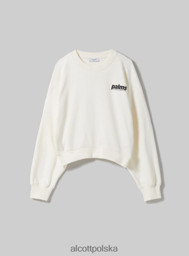 odzież Alcott krótka bluza z nadrukiem napisów bk1 czarny kobiety 2TXFF6485