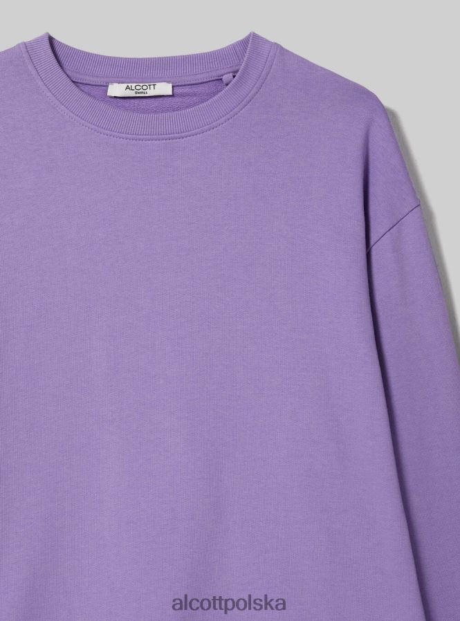 odzież Alcott zwykła bawełniana bluza z okrągłym dekoltem wh2 biały kobiety 2TXFF670