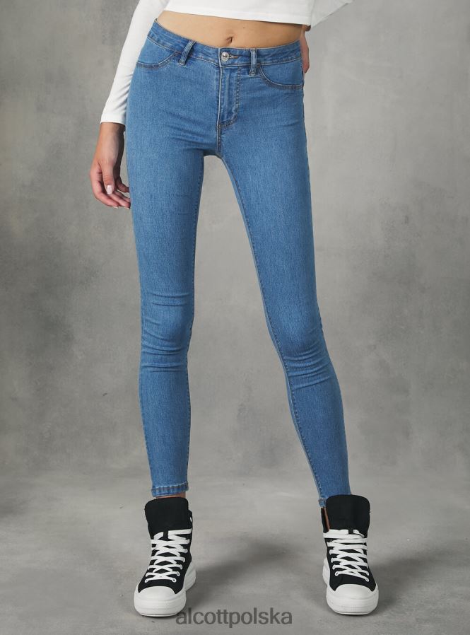 odzież Alcott Bardzo obcisłe jeansy z wysokim stanem i elastycznym denimem d000 czarny kobiety 2TXFF6243