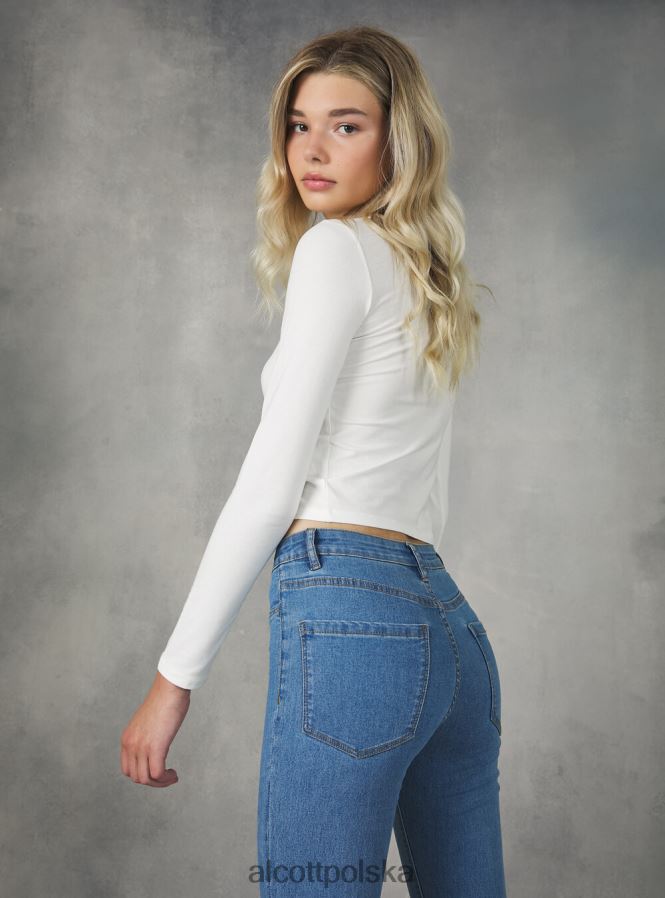 odzież Alcott Bardzo obcisłe jeansy z wysokim stanem i elastycznym denimem d000 czarny kobiety 2TXFF6243