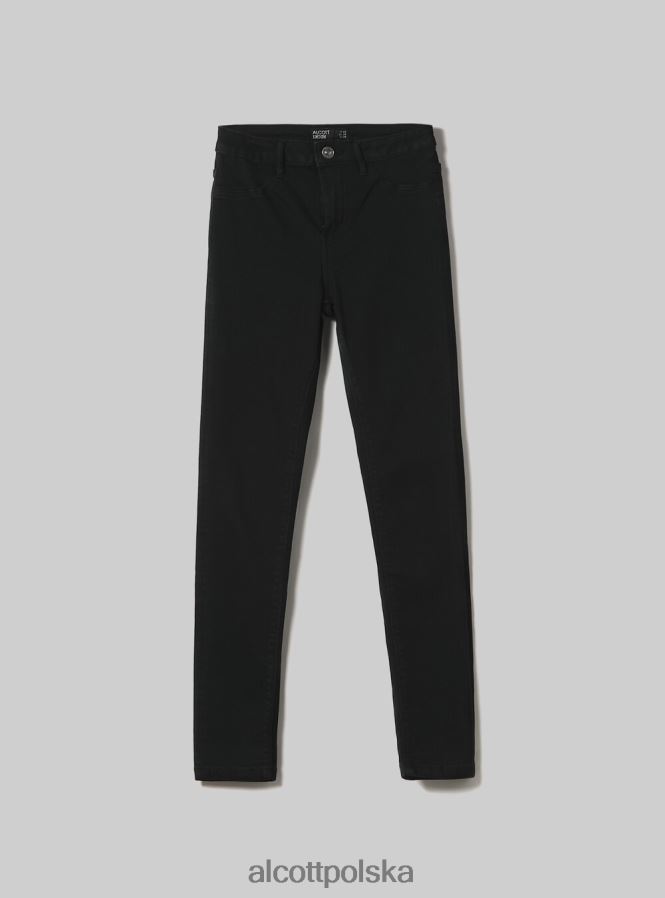 odzież Alcott Bardzo obcisłe jeansy z wysokim stanem i elastycznym denimem d000 czarny kobiety 2TXFF6266