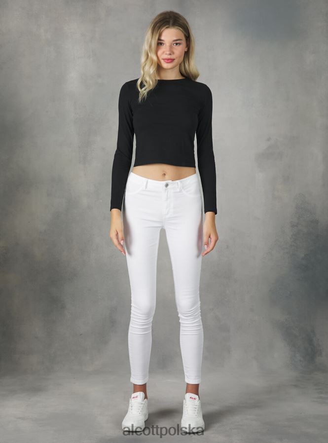 odzież Alcott Bardzo obcisłe jeansy z wysokim stanem i elastycznym denimem d000 czarny kobiety 2TXFF6267