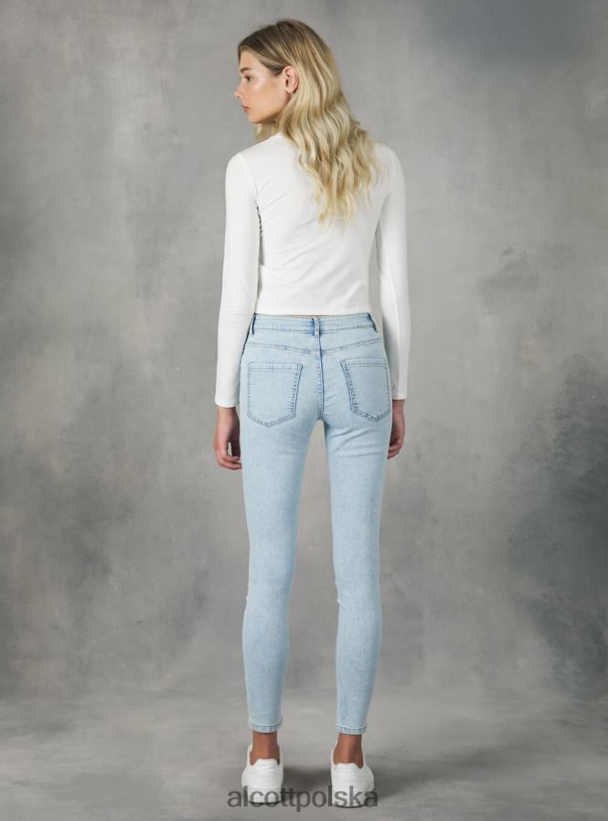 odzież Alcott Bardzo obcisłe jeansy z wysokim stanem i elastycznym denimem d000 czarny kobiety 2TXFF6461