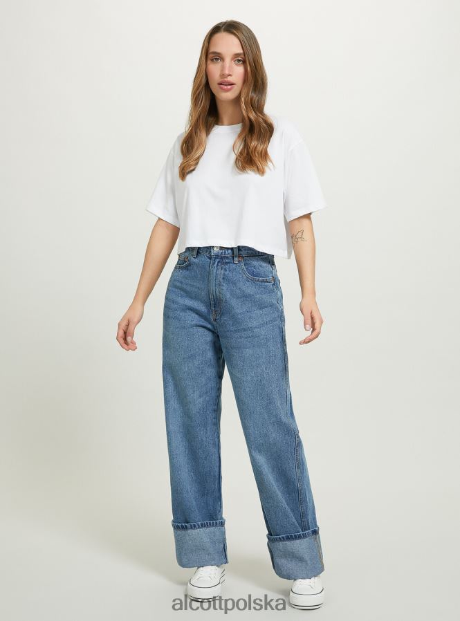 odzież Alcott Dżinsy o regularnym kroju z zakładką d005 jasnoniebieski kobiety 2TXFF6109