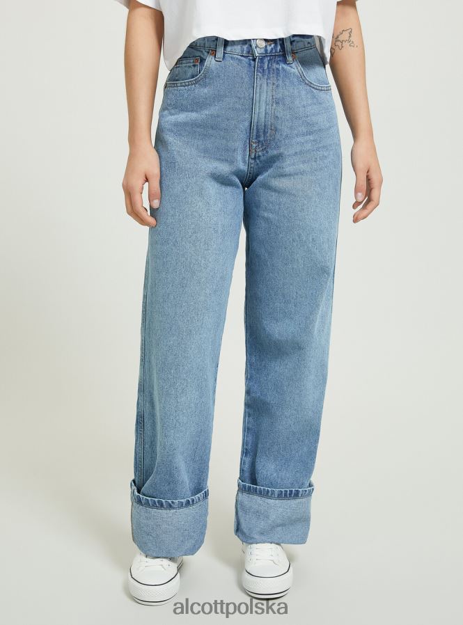 odzież Alcott Dżinsy o regularnym kroju z zakładką d005 jasnoniebieski kobiety 2TXFF650