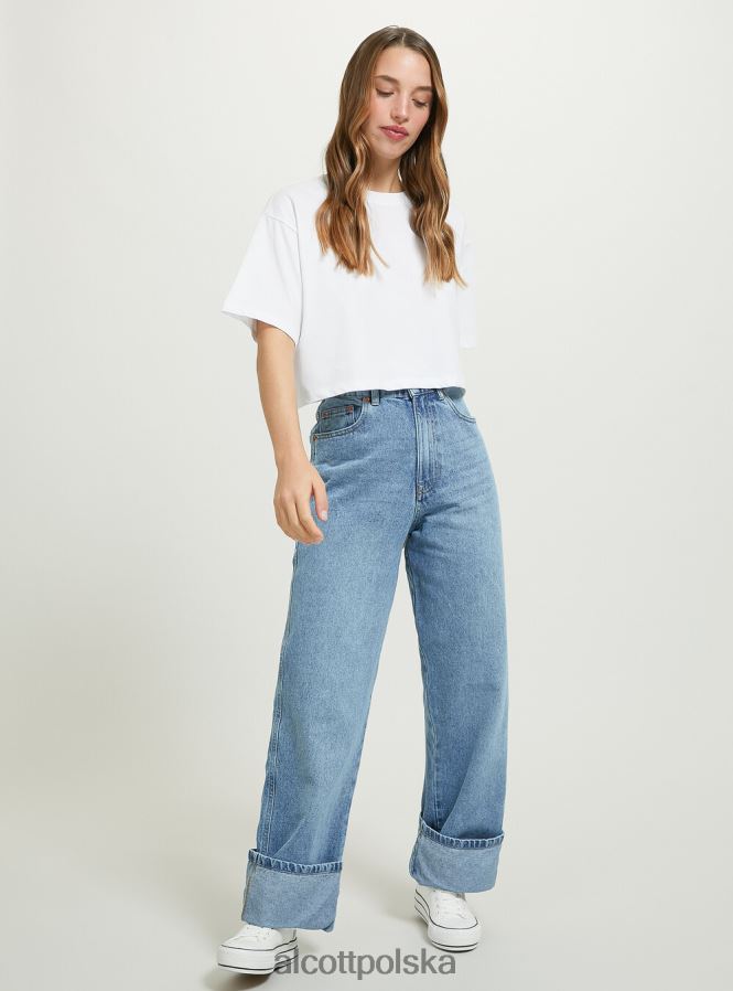 odzież Alcott Dżinsy o regularnym kroju z zakładką d005 jasnoniebieski kobiety 2TXFF650