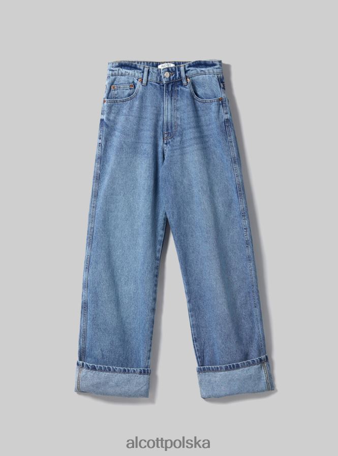 odzież Alcott Dżinsy o regularnym kroju z zakładką d005 jasnoniebieski kobiety 2TXFF650