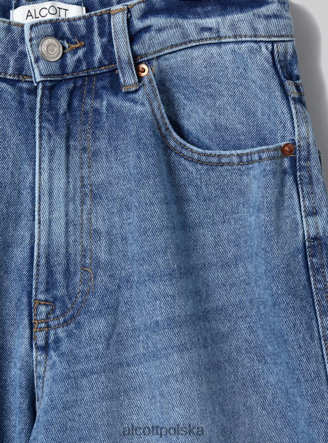 odzież Alcott Dżinsy o regularnym kroju z zakładką d005 jasnoniebieski kobiety 2TXFF650