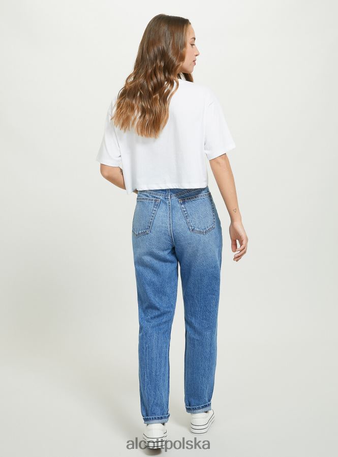 odzież Alcott Dżinsy typu mama d006 lazur kobiety 2TXFF6161