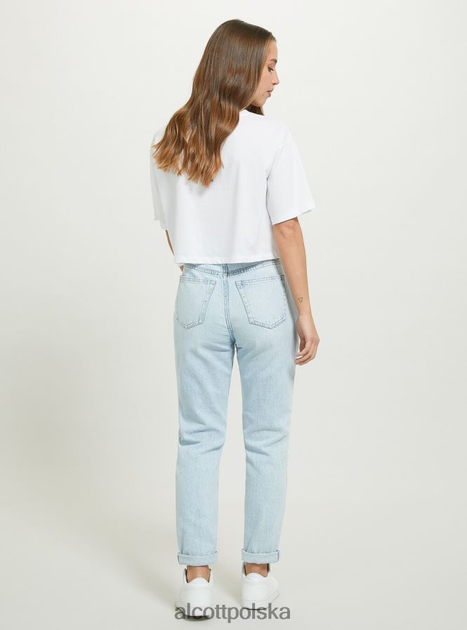 odzież Alcott Dżinsy typu mama d006 lazur kobiety 2TXFF6513