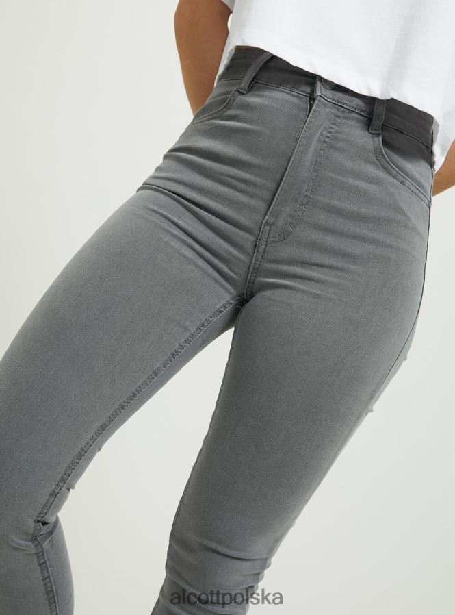 odzież Alcott Obcisłe jeansy z wysokim stanem d002 średni ciemnoniebieski kobiety 2TXFF6121