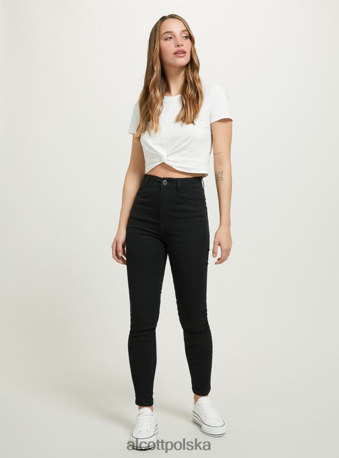 odzież Alcott Obcisłe jeansy z wysokim stanem d002 średni ciemnoniebieski kobiety 2TXFF6192