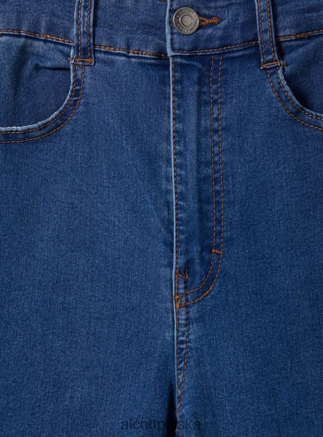 odzież Alcott Obcisłe jeansy z wysokim stanem d002 średni ciemnoniebieski kobiety 2TXFF6363