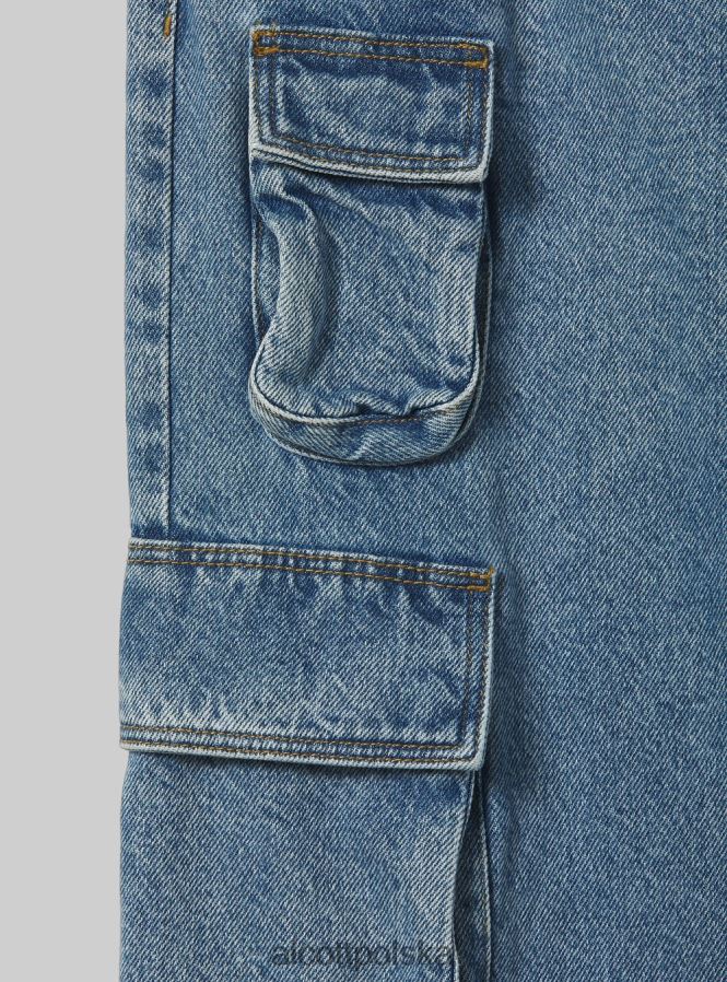 odzież Alcott Wygodne jeansy typu cargo o wielu rozmiarach d006 lazur kobiety 2TXFF6115