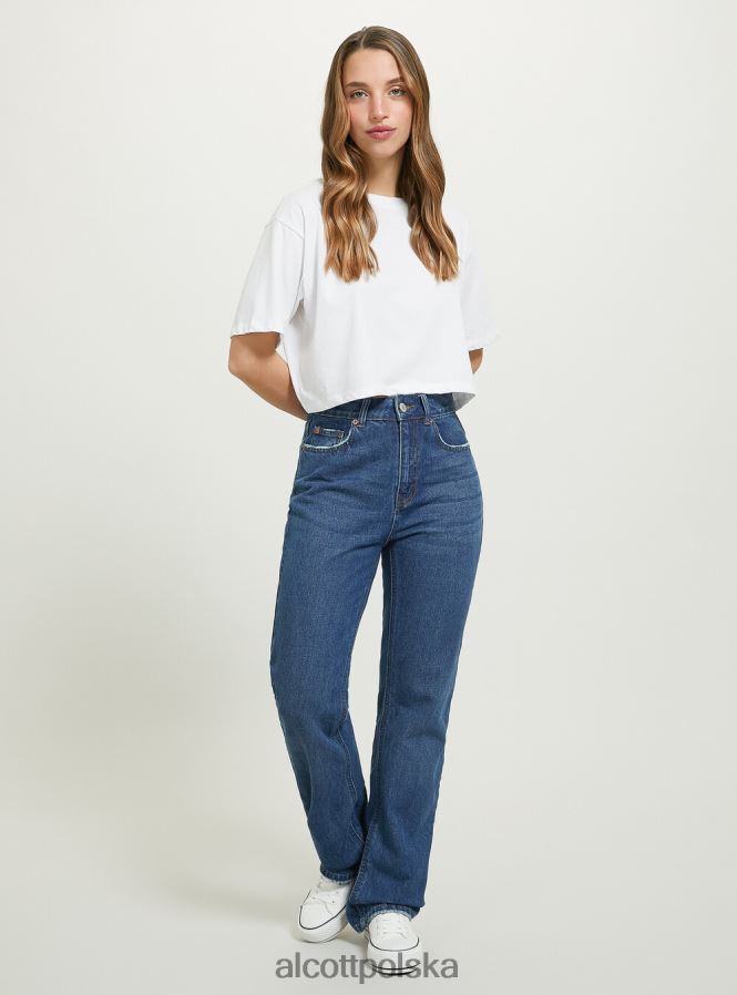odzież Alcott dżinsy bootcut d006 lazur kobiety 2TXFF6358