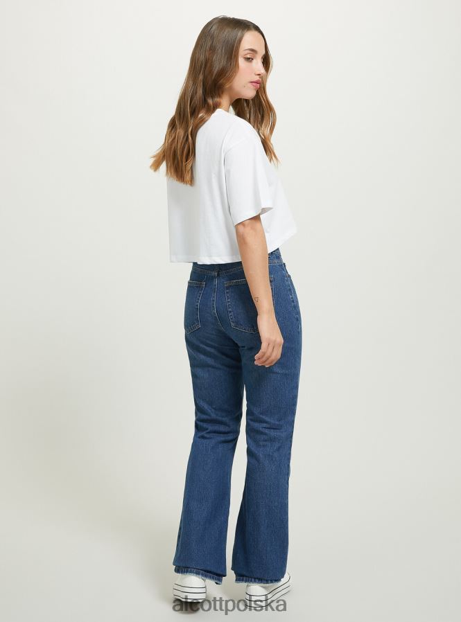 odzież Alcott dżinsy bootcut d006 lazur kobiety 2TXFF6358