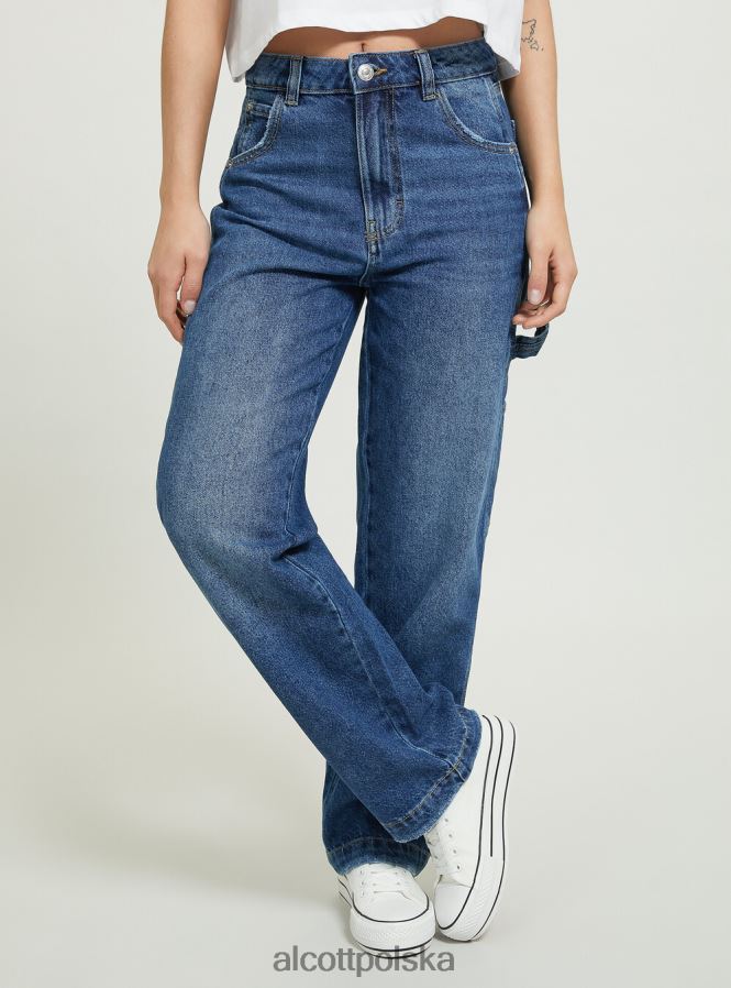 odzież Alcott dżinsy stolarskie d003 średni niebieski kobiety 2TXFF658