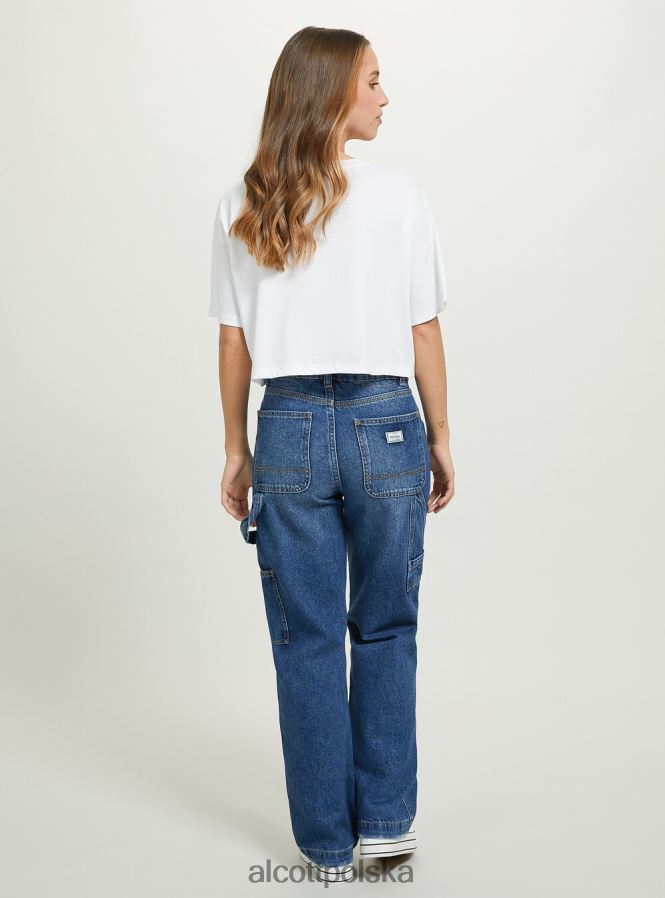 odzież Alcott dżinsy stolarskie d003 średni niebieski kobiety 2TXFF658