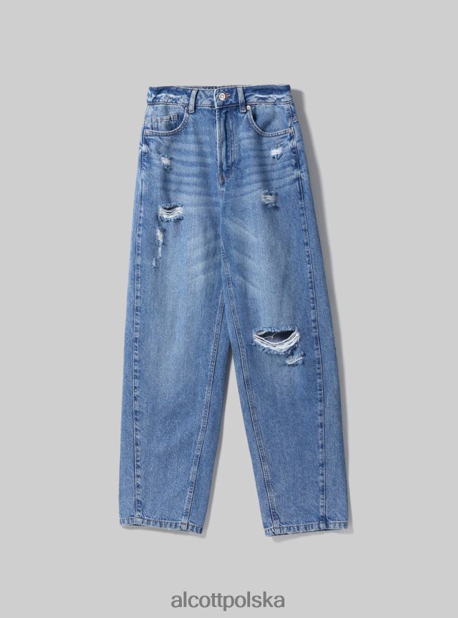 odzież Alcott dżinsy typu workowaty d003 średni niebieski kobiety 2TXFF6448
