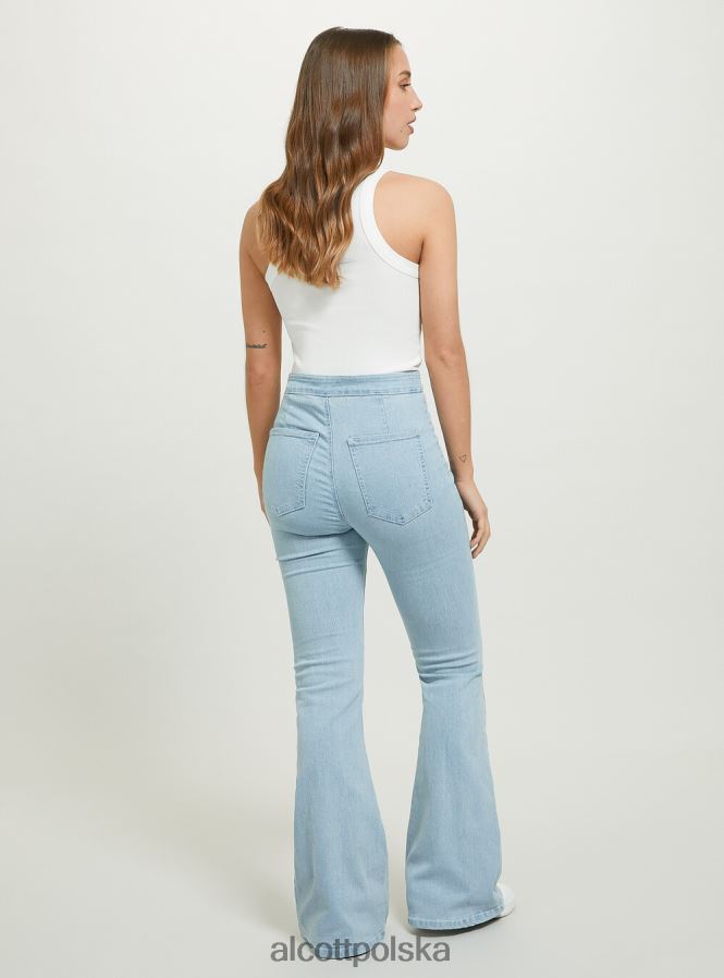 odzież Alcott jegginsy z rozszerzaną talią d002 średni ciemnoniebieski kobiety 2TXFF6338