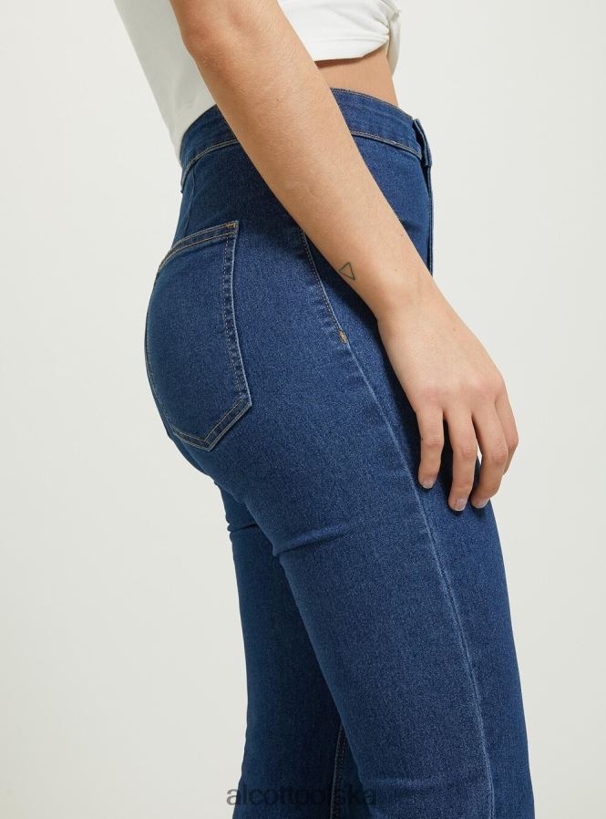 odzież Alcott jegginsy z rozszerzaną talią d002 średni ciemnoniebieski kobiety 2TXFF6487