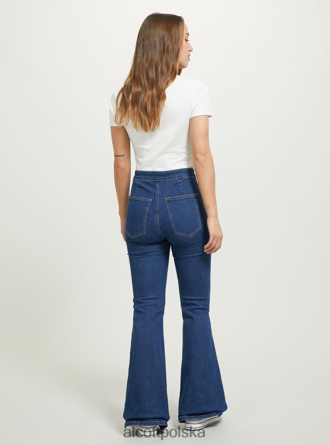 odzież Alcott jegginsy z rozszerzaną talią d002 średni ciemnoniebieski kobiety 2TXFF6487