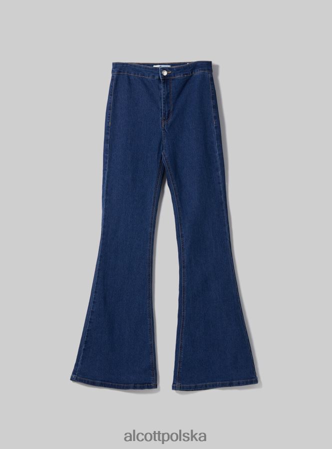 odzież Alcott jegginsy z rozszerzaną talią d002 średni ciemnoniebieski kobiety 2TXFF6487