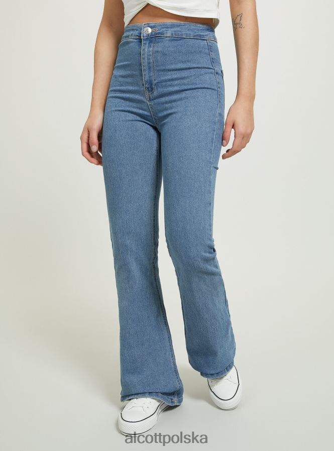 odzież Alcott jegginsy z rozszerzaną talią d002 średni ciemnoniebieski kobiety 2TXFF689