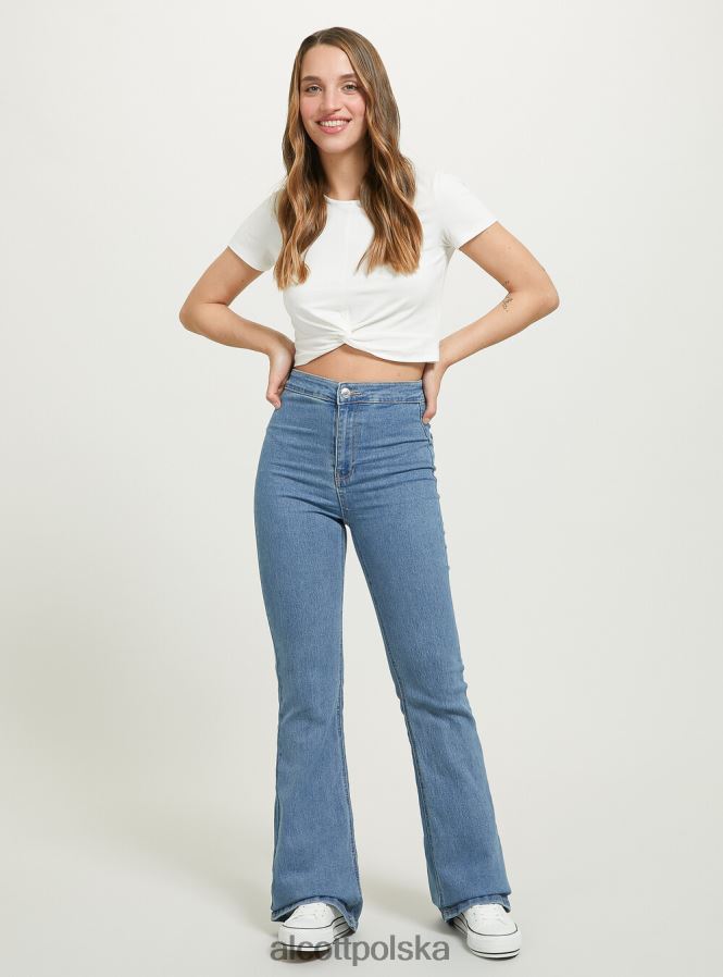 odzież Alcott jegginsy z rozszerzaną talią d002 średni ciemnoniebieski kobiety 2TXFF689