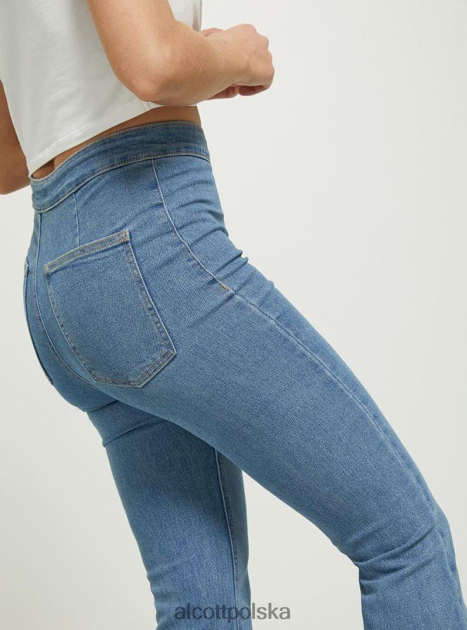 odzież Alcott jegginsy z rozszerzaną talią d002 średni ciemnoniebieski kobiety 2TXFF689