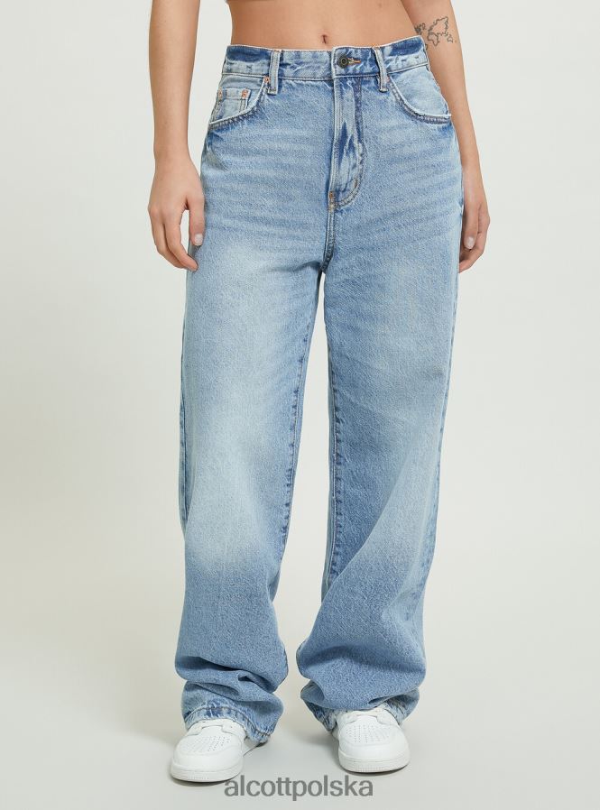 odzież Alcott luźne jeansy d006 lazur kobiety 2TXFF642