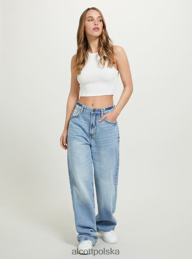 odzież Alcott luźne jeansy d006 lazur kobiety 2TXFF642