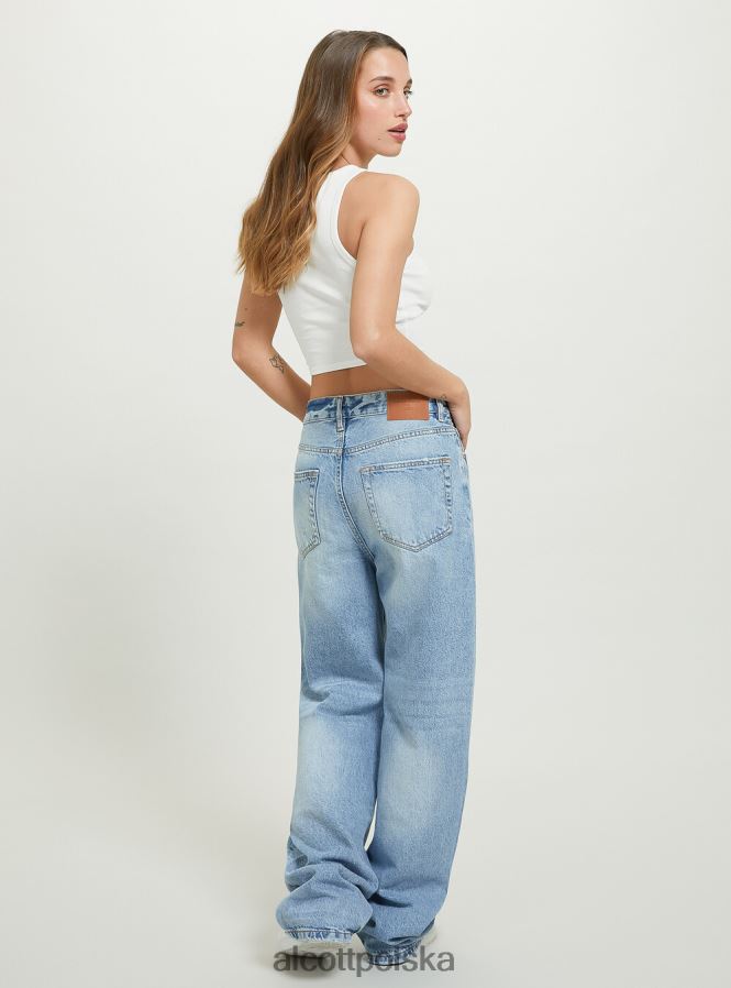 odzież Alcott luźne jeansy d006 lazur kobiety 2TXFF642