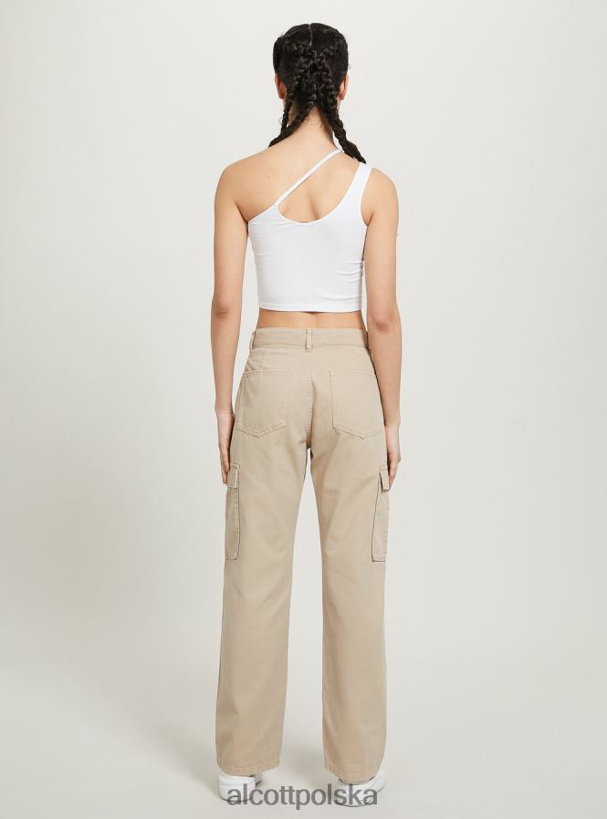 odzież Alcott asymetryczny, krótki top bk1 czarny kobiety 2TXFF6249