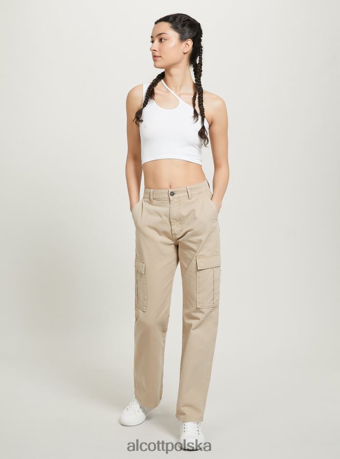 odzież Alcott asymetryczny, krótki top bk1 czarny kobiety 2TXFF6249