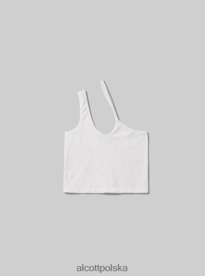 odzież Alcott asymetryczny, krótki top bk1 czarny kobiety 2TXFF6249