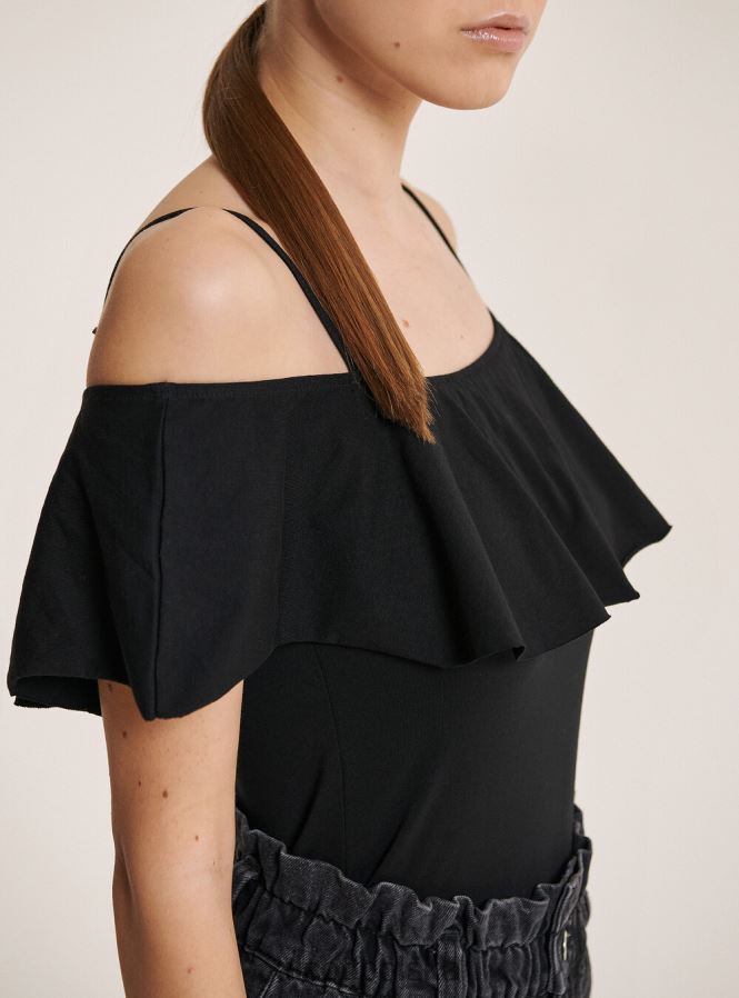 odzież Alcott bawełniane body z falbankami c2274 lazurowy kobiety 2TXFF6318