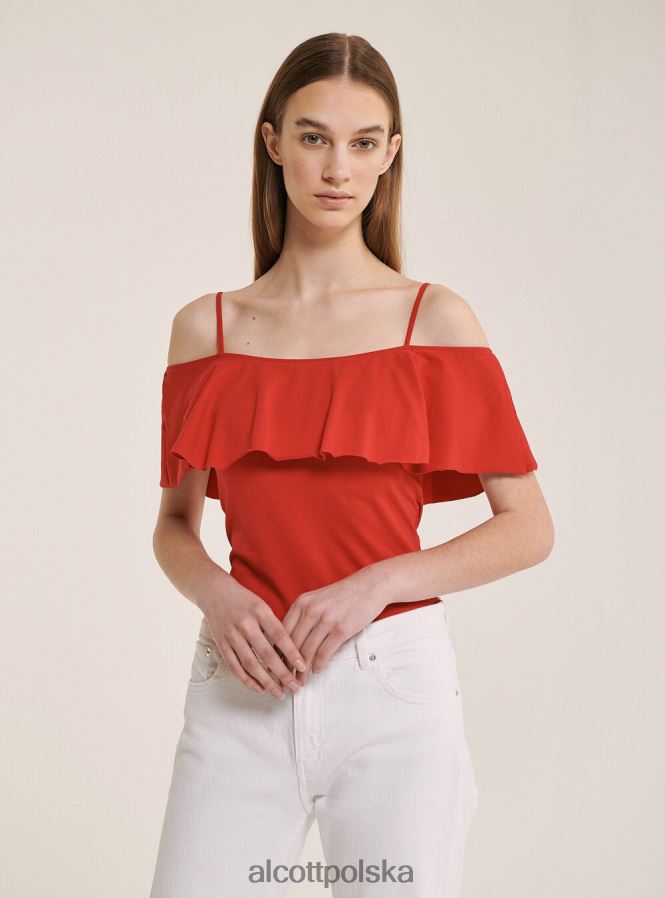 odzież Alcott bawełniane body z falbankami c2274 lazurowy kobiety 2TXFF6395