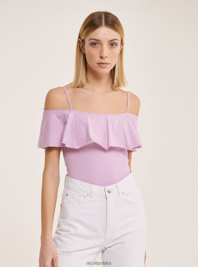 odzież Alcott bawełniane body z falbankami c2274 lazurowy kobiety 2TXFF671