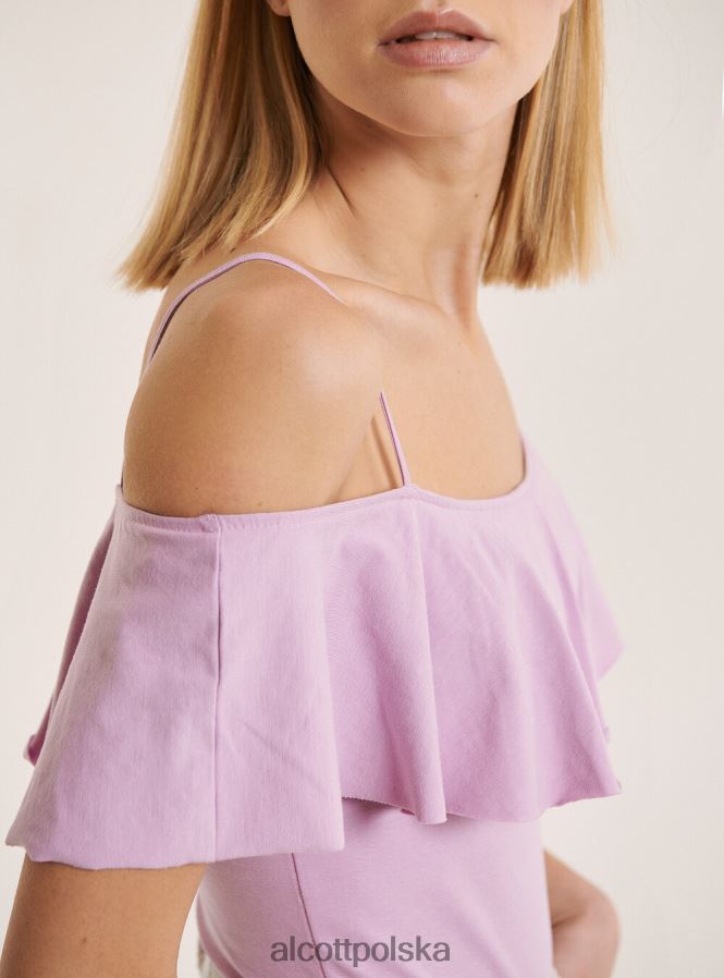 odzież Alcott bawełniane body z falbankami c2274 lazurowy kobiety 2TXFF671