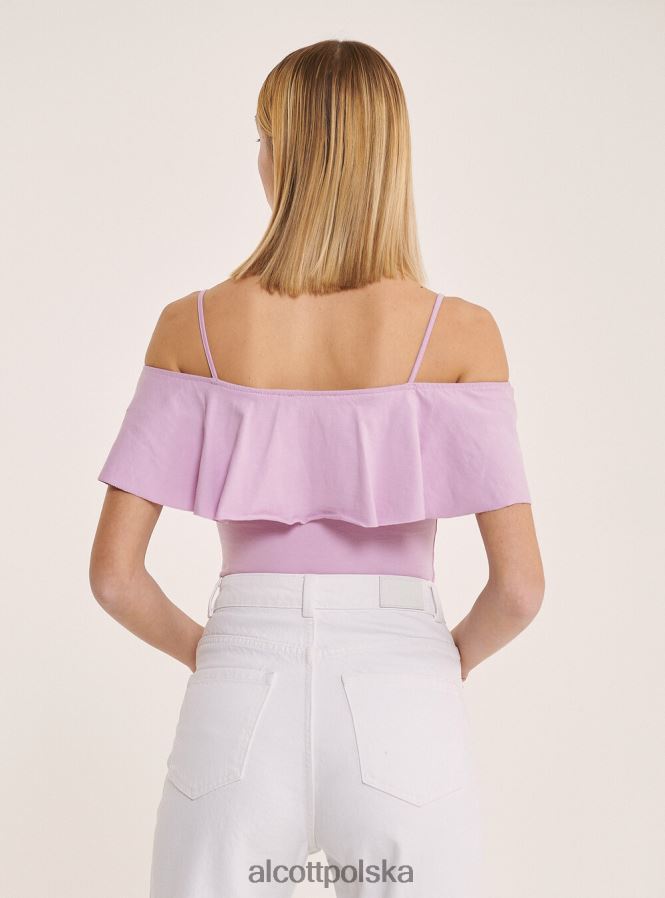 odzież Alcott bawełniane body z falbankami c2274 lazurowy kobiety 2TXFF671