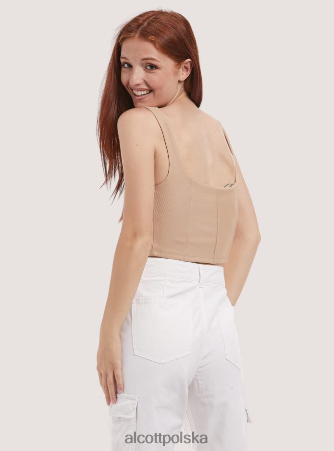 odzież Alcott górny, przycięty gorset ky1 kaky ciemny kobiety 2TXFF6337