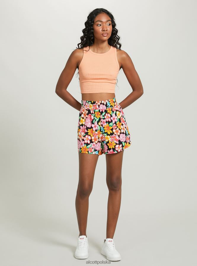 odzież Alcott krótki, bawełniany top bez rękawów bk1 czarny kobiety 2TXFF6111