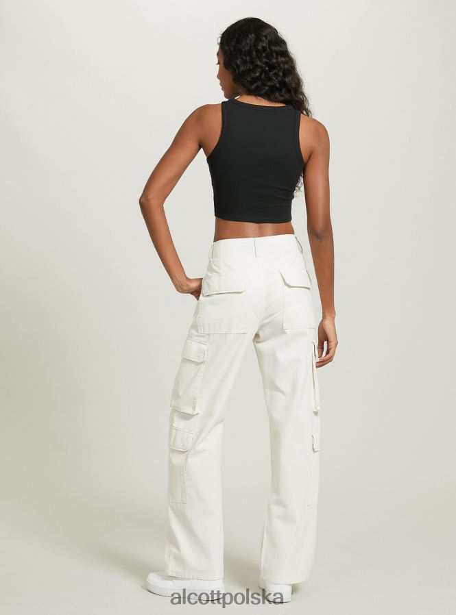 odzież Alcott krótki, bawełniany top bez rękawów bk1 czarny kobiety 2TXFF6154