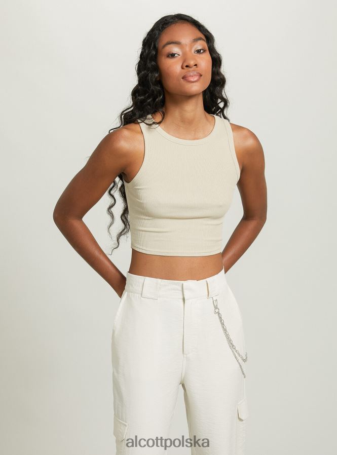 odzież Alcott krótki, bawełniany top bez rękawów bk1 czarny kobiety 2TXFF6179